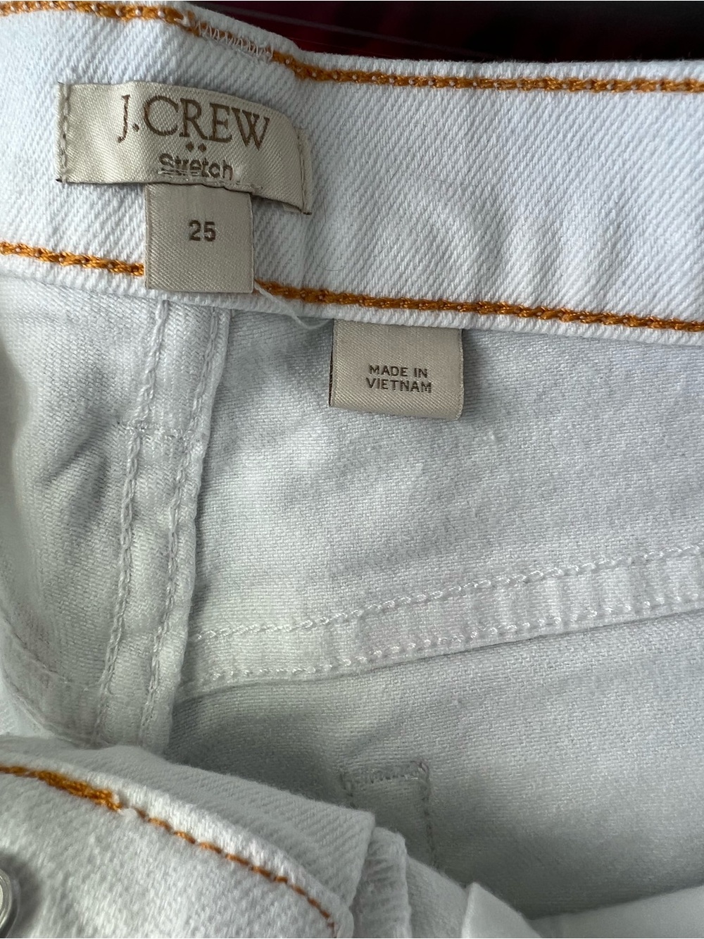 J. Crew White Denim Cutoff Shorts Size 25 - Picture 3 of 5